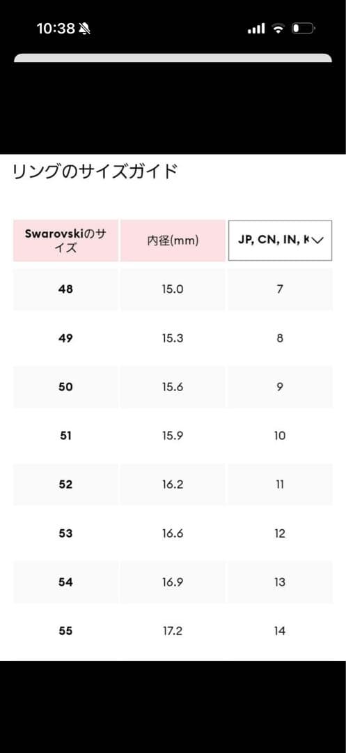 SWAROVSKI スワロフスキー Stilla リング 52 White