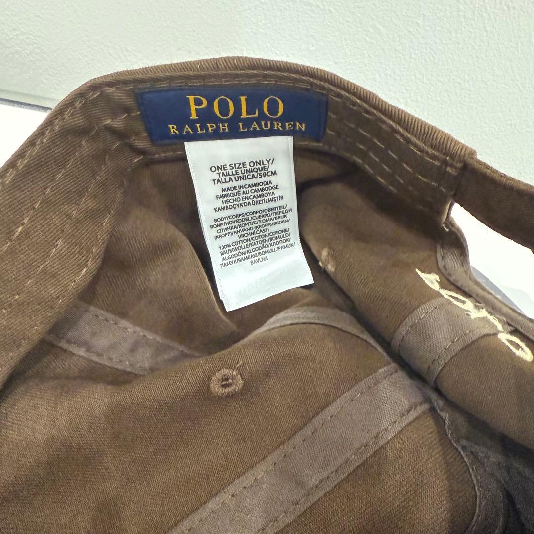 値下げ【新品タグ付き】ラルフローレン キャップ ブラウン