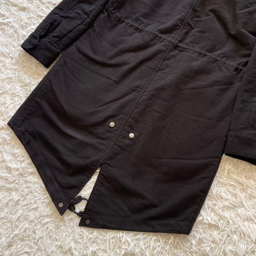 NO ID. ノーアイディー モッズコート 2 ブラック ライナー付 ファー