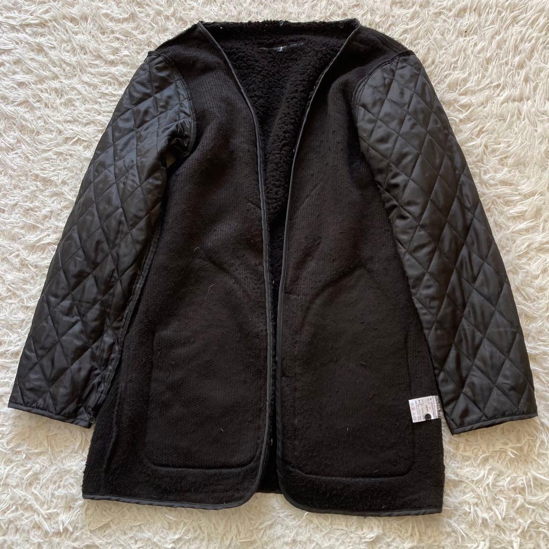 NO ID. ノーアイディー モッズコート 2 ブラック ライナー付 ファー