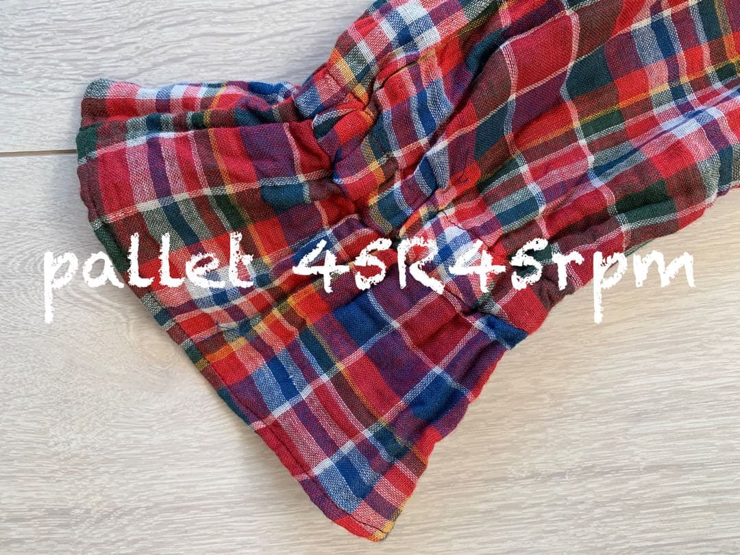 45R45rpm ガーゼ二重織のフリルカラーブラウス