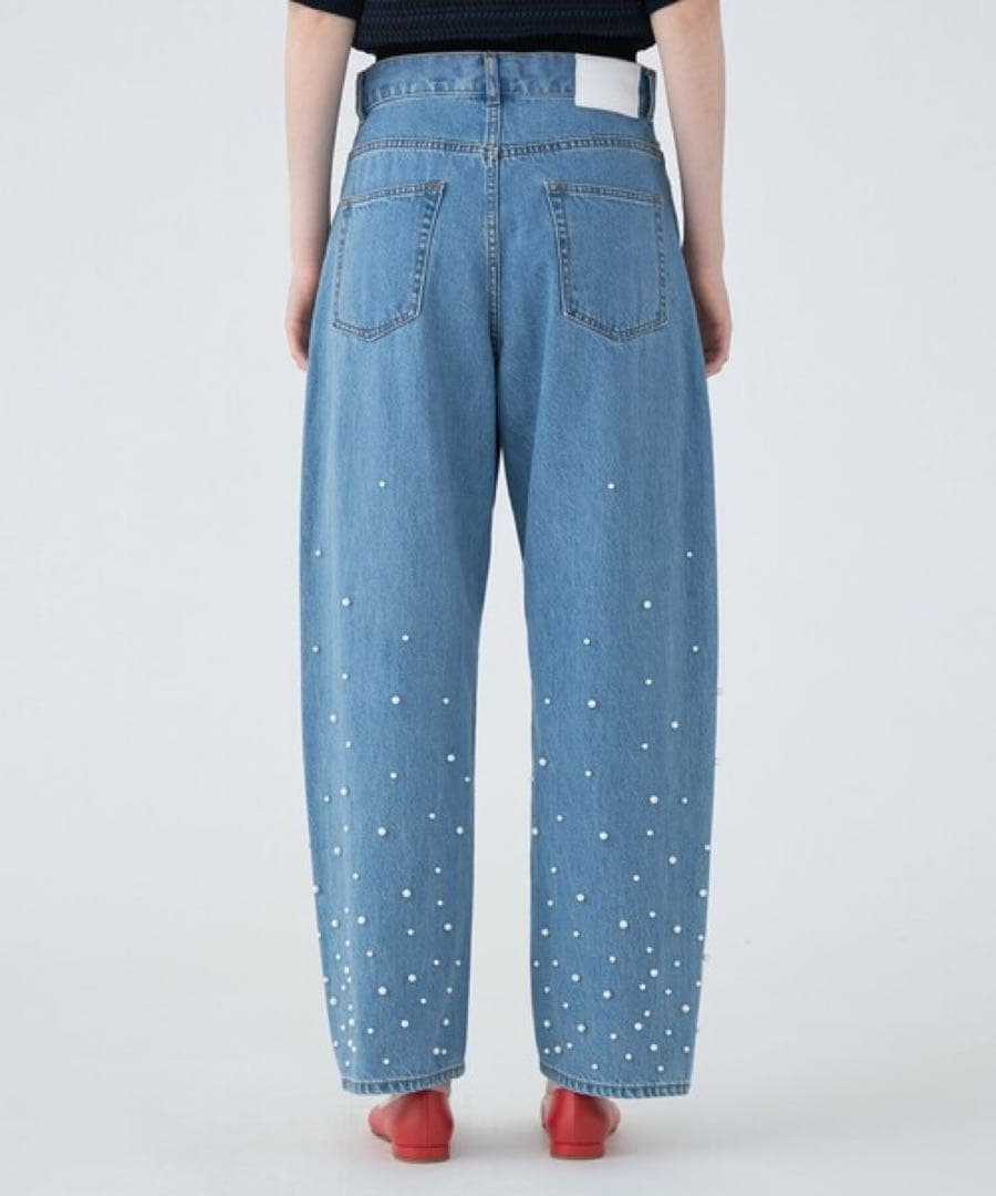 MACPHEE パールデニム コクーンテーパードパンツ