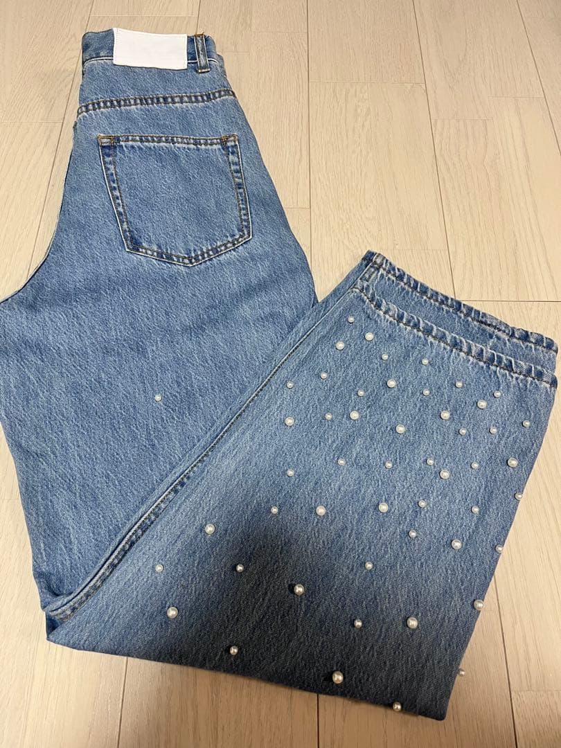 MACPHEE パールデニム コクーンテーパードパンツ