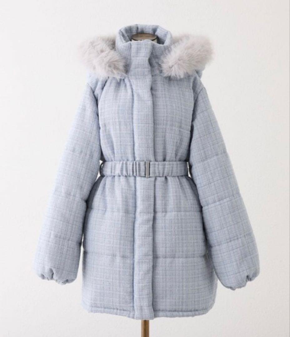 ワンアフターアナザー ナイスクラップ フード付きミドルフェイクダウンコート