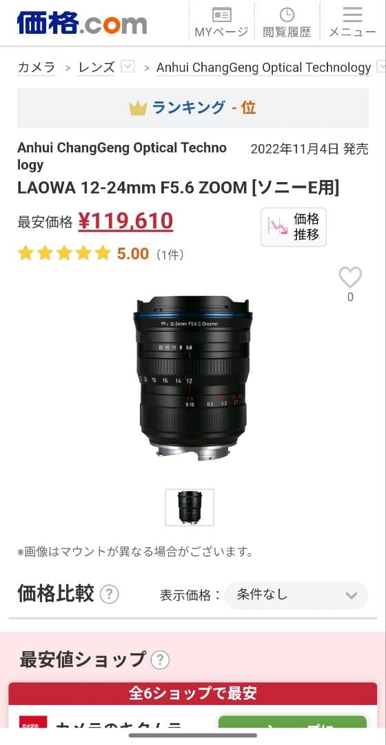 レンズ(ズーム) LAOWA 12-24mm F5.6 FFII C-Dreamer sony E