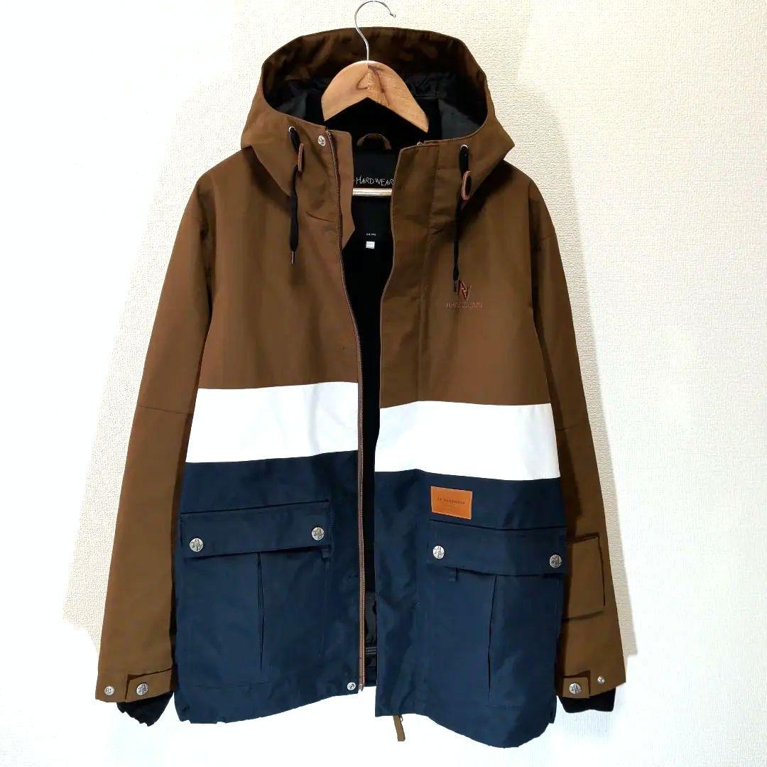 美品✨️Ｌ　AA HARDWEAR　スノーボード　ウェア　メンズ　茶✕白✕紺