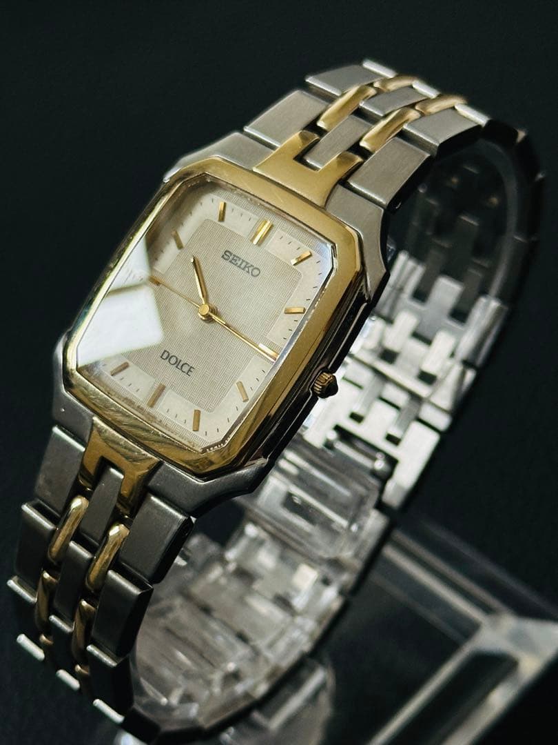 【美品】セイコー ドルチェ Seiko Dolce スクエアケース 時計 稼働品