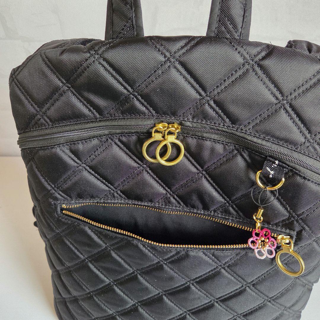 ろん様　楕円底リュック(L)　ナイロンオックスキルト　ハンドメイド