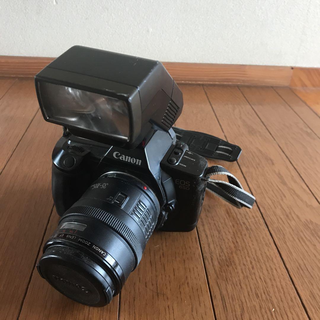 Canon キャノン 一眼レフカメラ 黒 フラッシュ付き