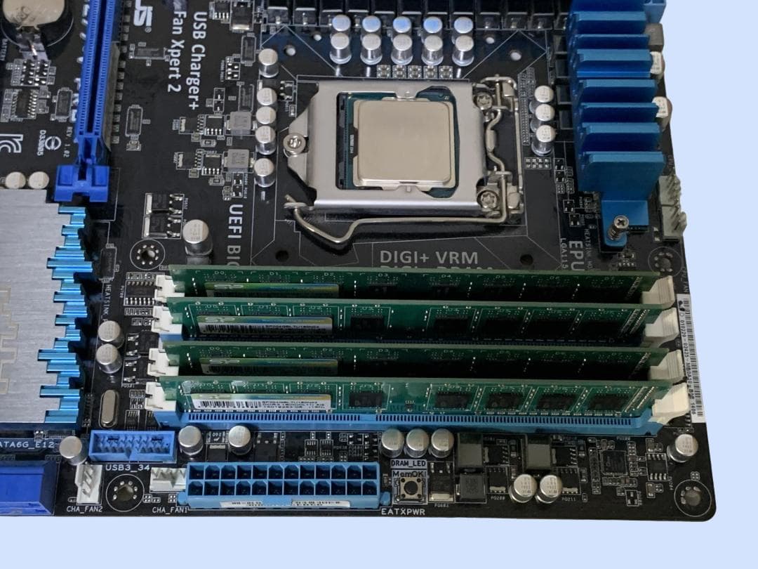 マザーボード M9399 ASUS P8Z77-V PRO + i7-3770K + 16GB