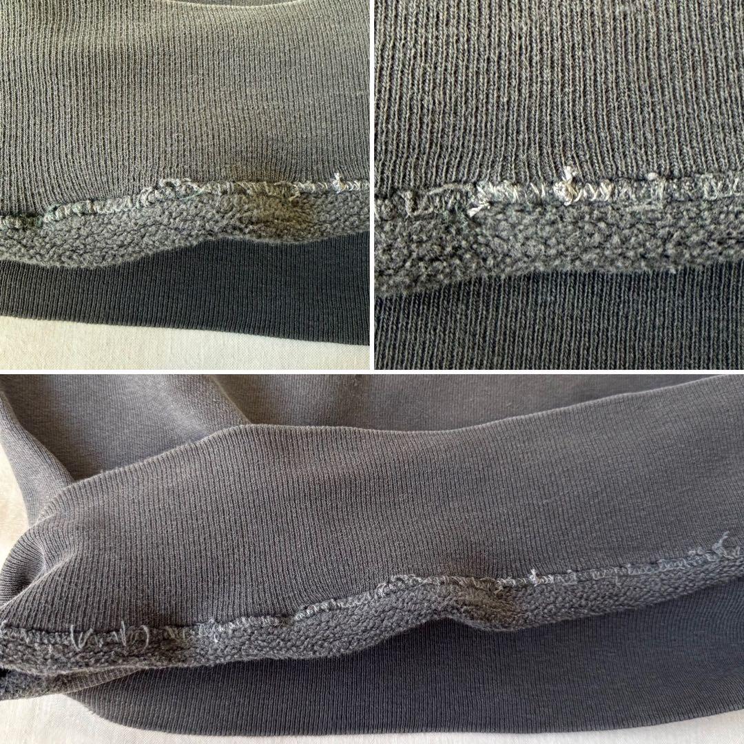 60s Wisconsin ヴィンテージスウェット ブラック カラーフロッキー