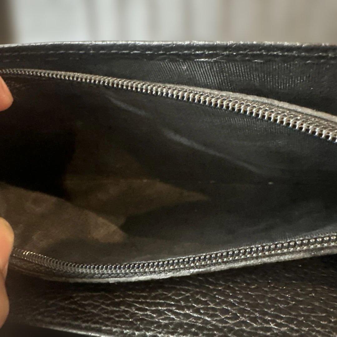 ジ*可様 GUCCI ブラックレザー長財布