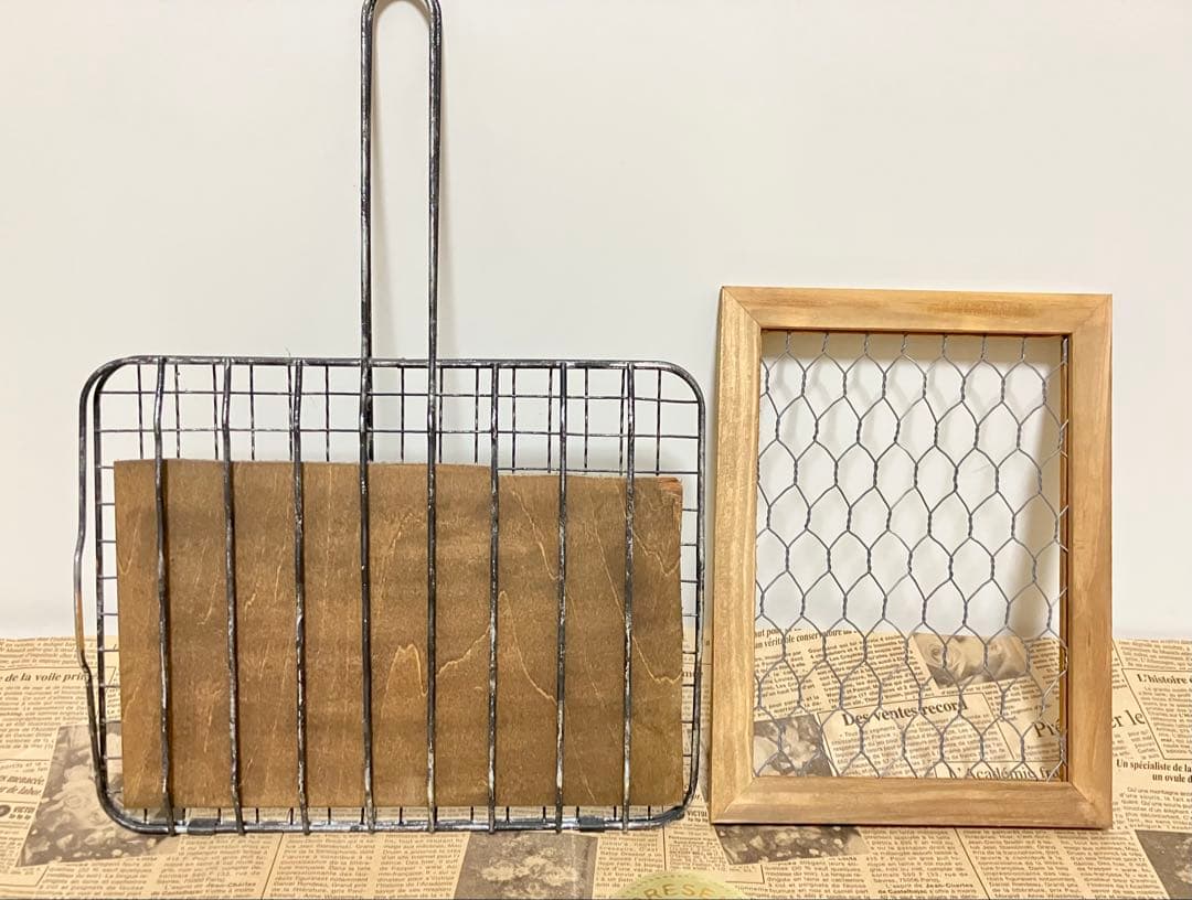 【＊pin＊】 木箱 ボックス アイアン フレーム 雑貨セット