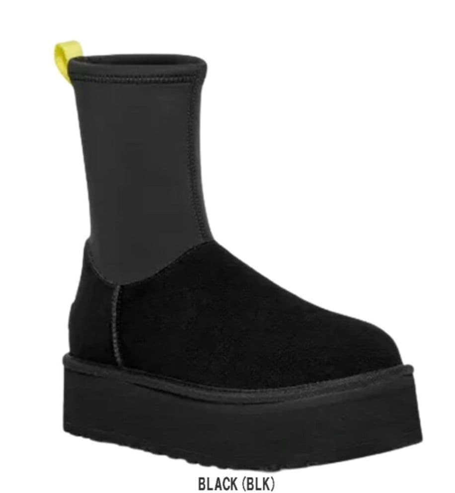 UGG ブラック　クラシックディッパー厚底 ムートンブーツ☆入手困難！サイズ7