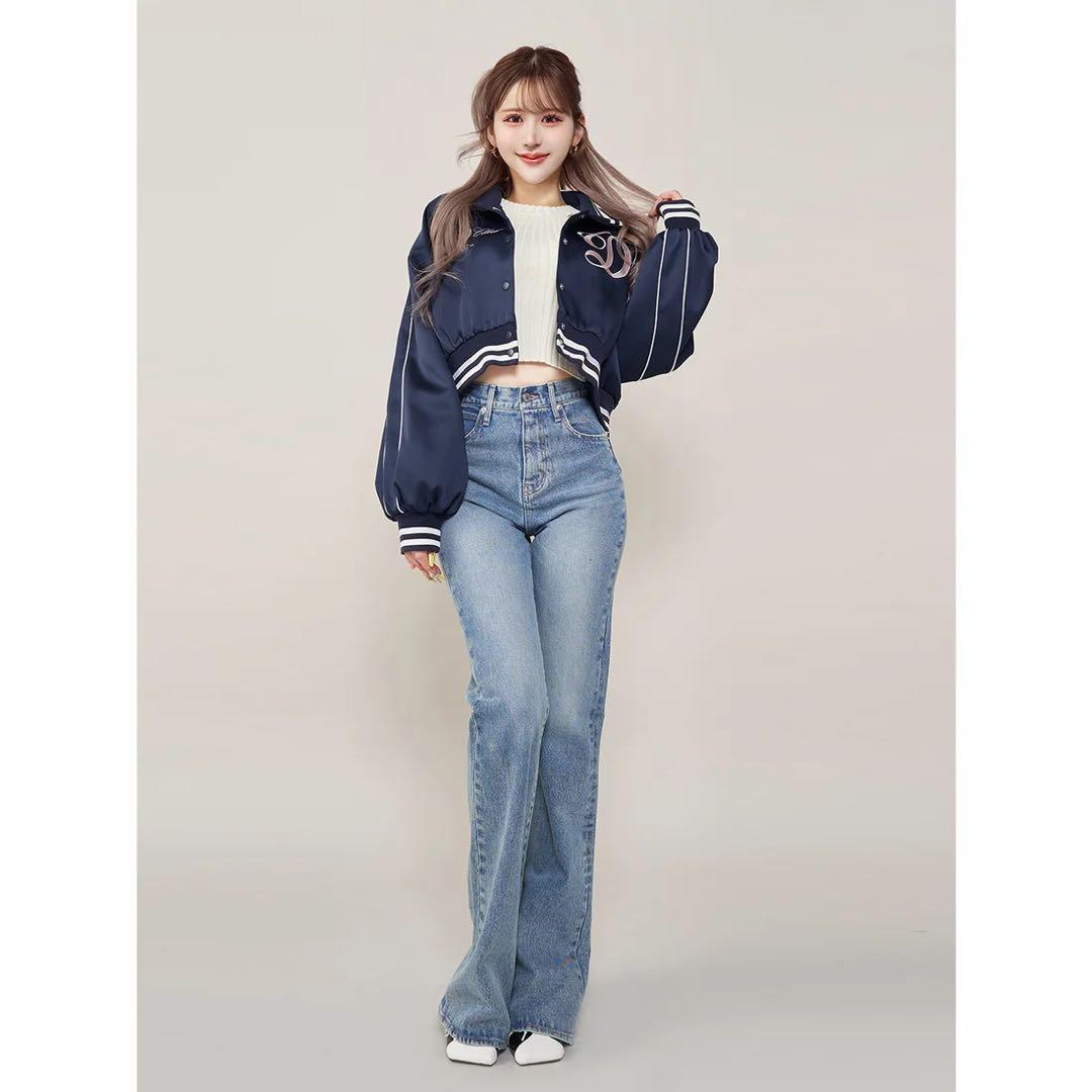 新品タグ付き ダーリッチ Darich Clubスカジャン ネイビー