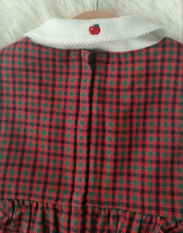 ファミリア　チェックワンピース　ブラウス　タイツ　セット売り　80