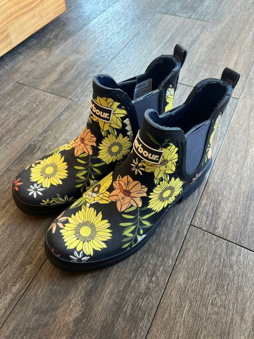 Barbour バブアー　サイドゴア ショートレインブーツ UK:6