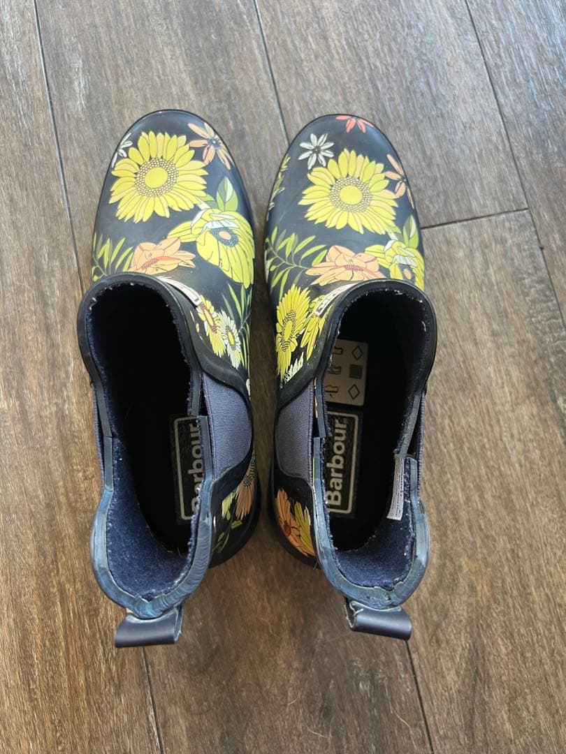 Barbour バブアー　サイドゴア ショートレインブーツ UK:6