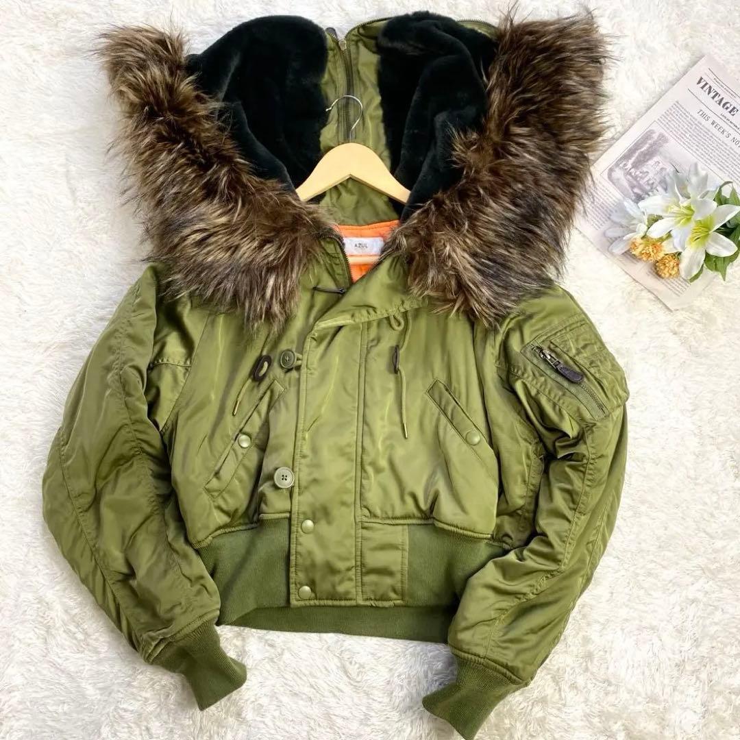 AZUL by moussy N-2B フライトジャケット短丈 y2k 00s