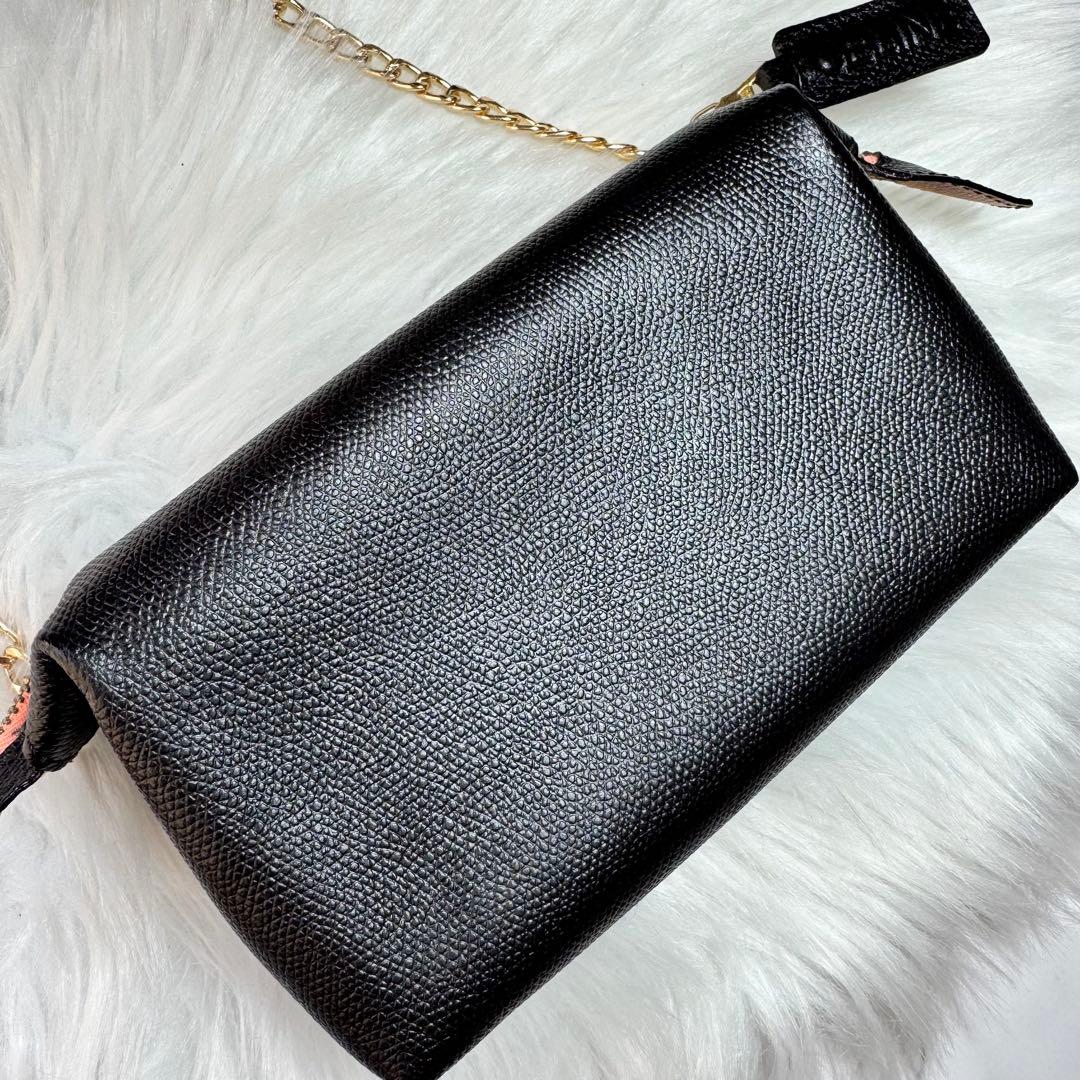 セリーヌ　celine ビンテージ　レザー　ポーチ　チェーン　ショルダー