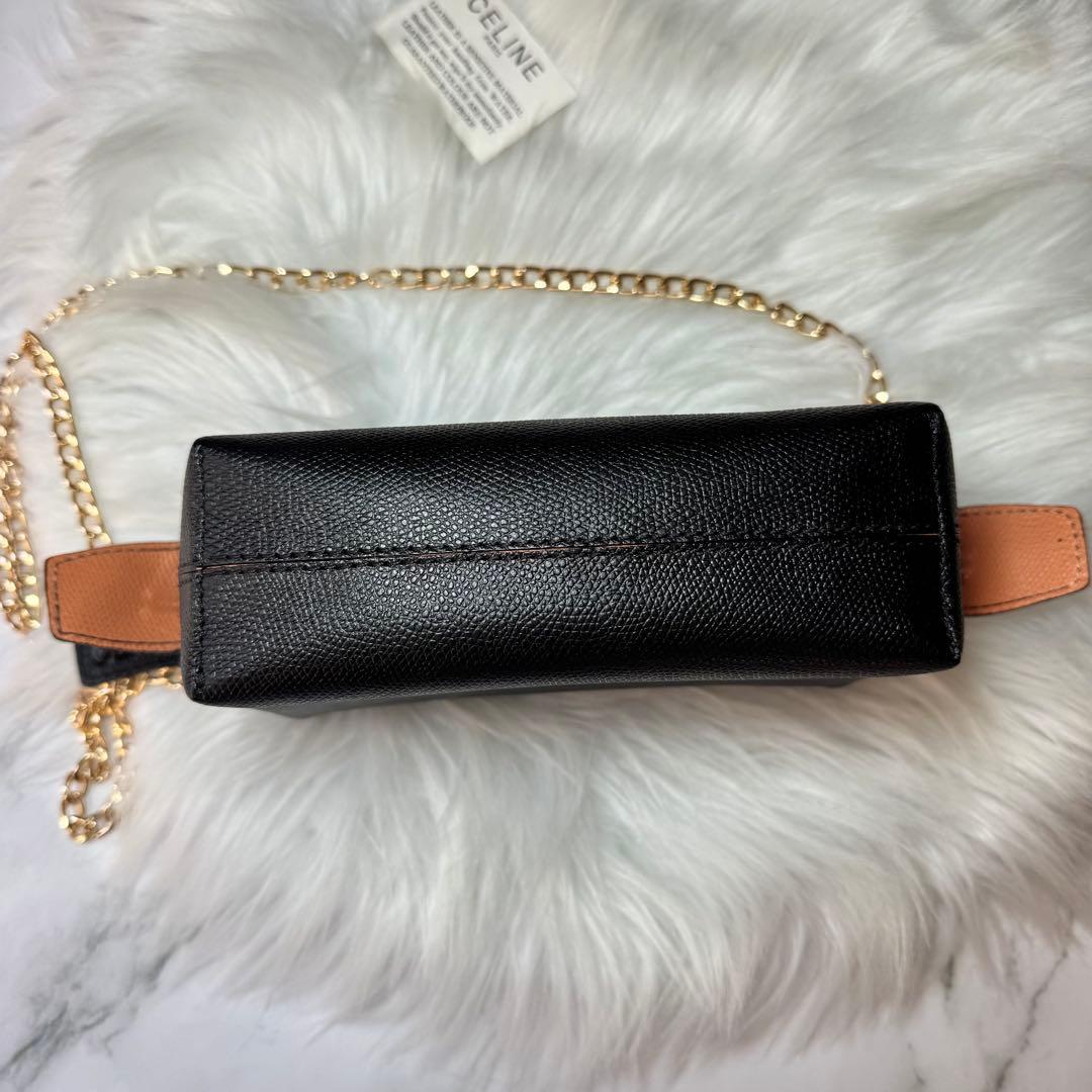 セリーヌ　celine ビンテージ　レザー　ポーチ　チェーン　ショルダー