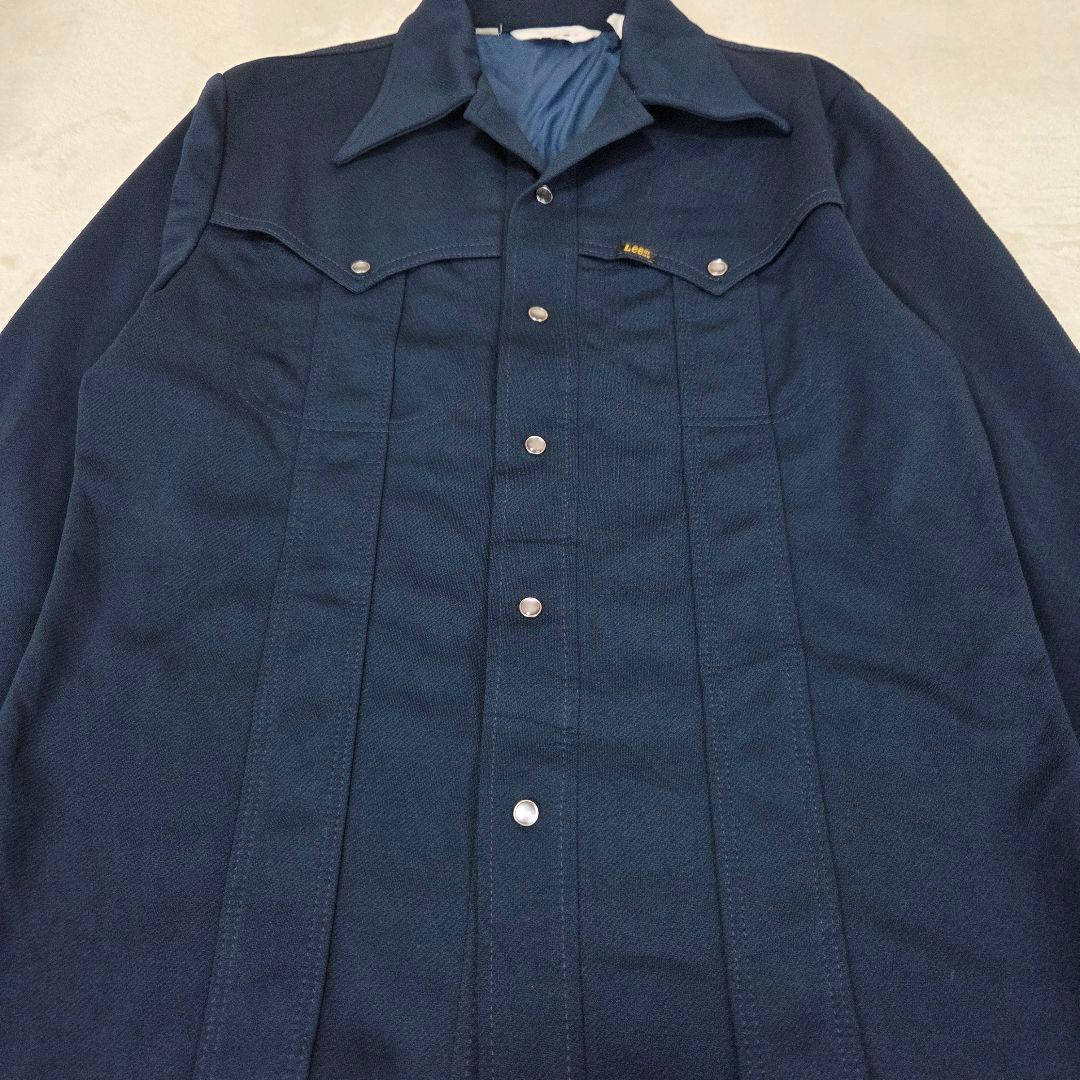 Lee USA製 70s ウエスタン シャツ ネイビー M 希少