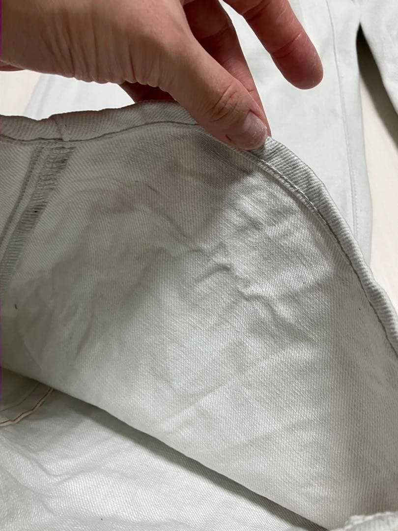 パンツ HYKE 25SS WHITE DENIM BARREL LEG JEANS