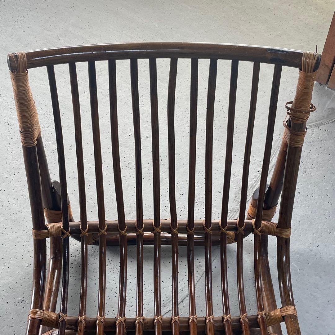 ①【マルニ木工】ラタンチェア　籐　ヴィンテージ　レトロ　家具　２脚出品中！