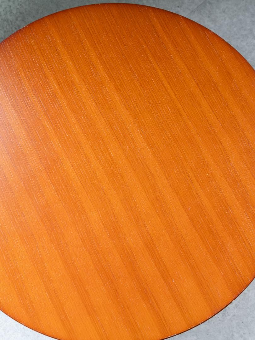 フクダクラフト　90年代 天然木円卓　折りたたみ　モダン ラウンド ローテーブル