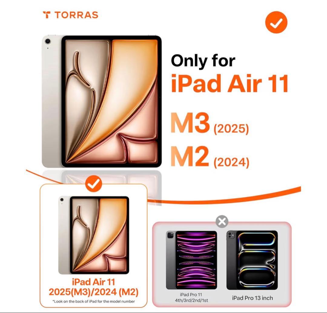 TORRAS iPad Air 11インチ用ケースM3 M2 iPadケース