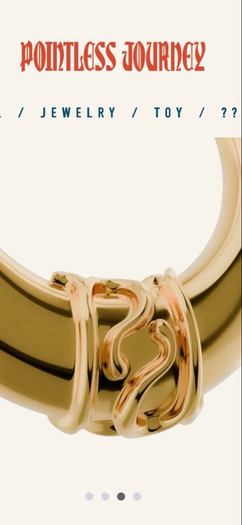 新品未使用pointless journey ピアス ゴールド 片耳