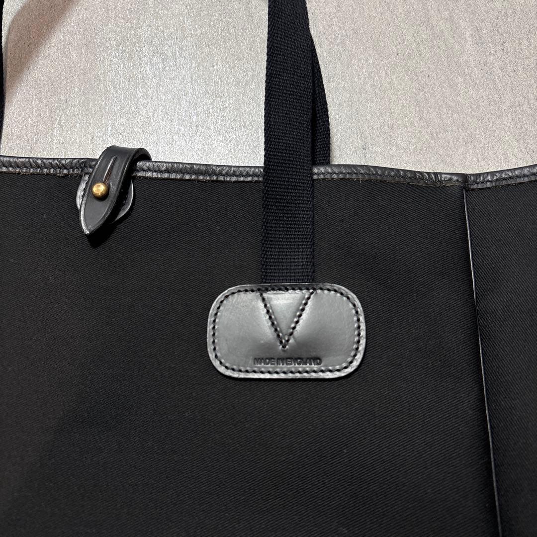 Brady ブラックキャンバストートバッグ Made in England 大