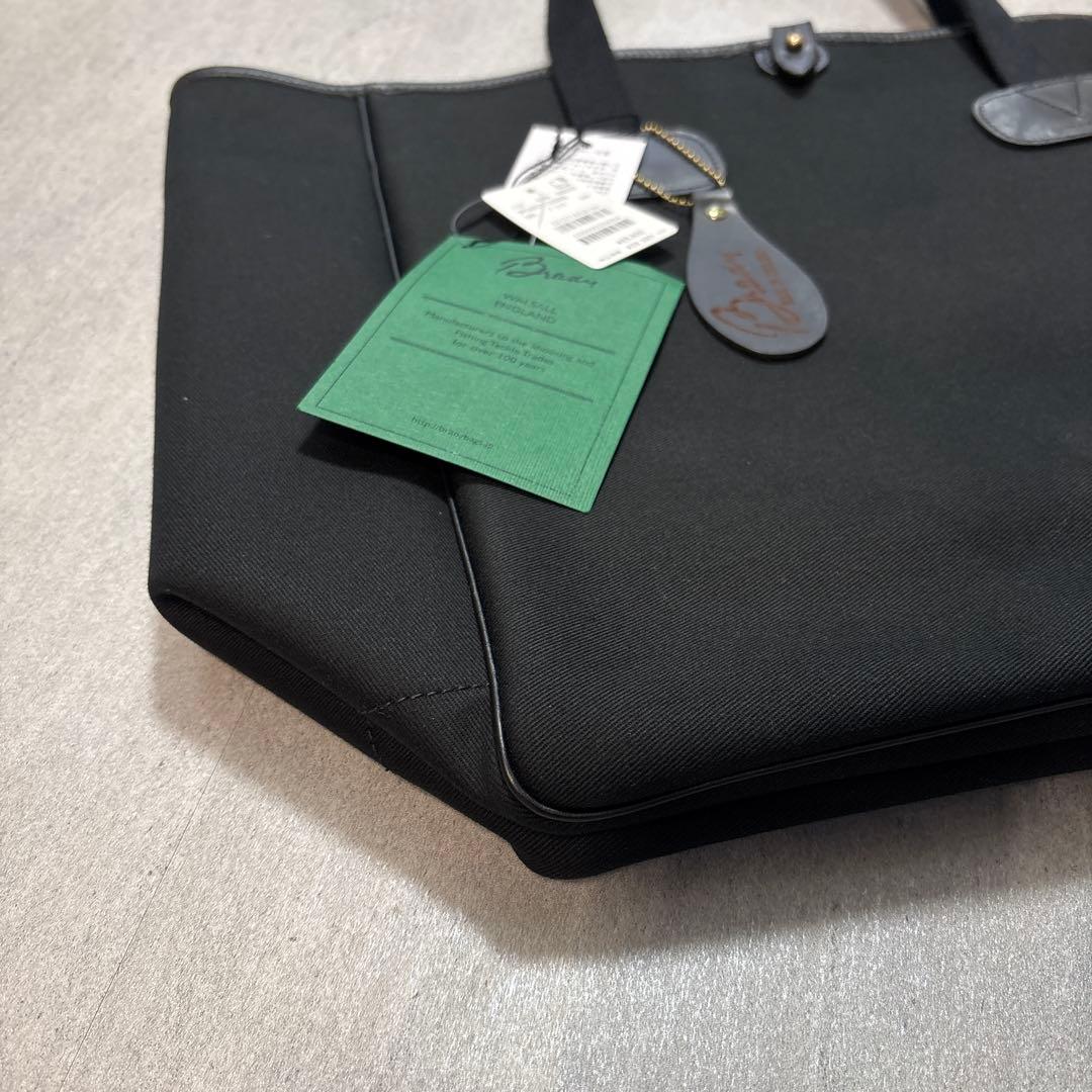 Brady ブラックキャンバストートバッグ Made in England 大