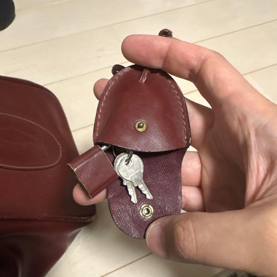 Cartier レザー ボストンバッグ