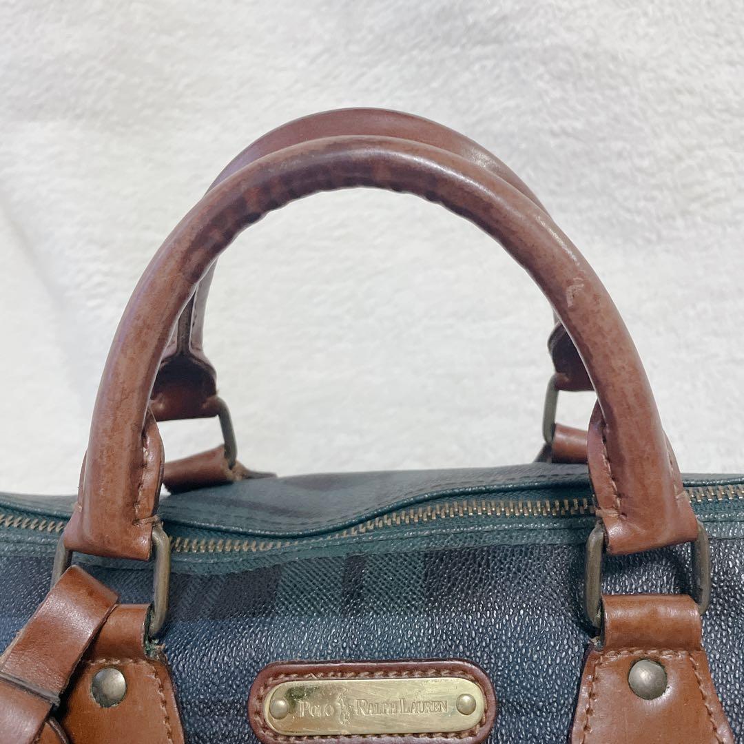 ラルフローレン　Polo Ralph Laurenミニボストンバック　チェック柄