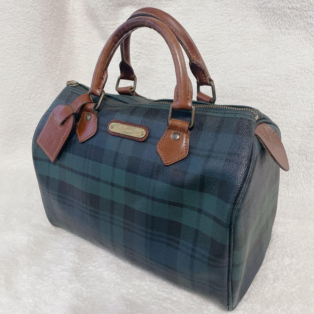 ラルフローレン　Polo Ralph Laurenミニボストンバック　チェック柄