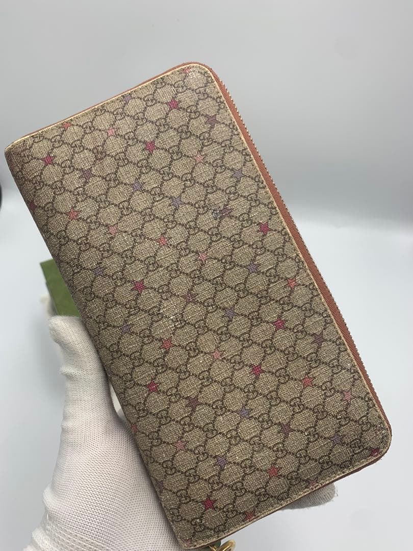 グッチ　GUCCI 長財布　GGスプリーム　ラウンドファスナー星