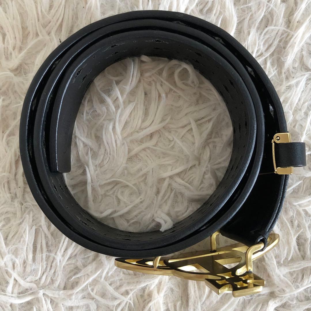 【美品】ヴィヴィアンウエストウッド　ベルト　オーブ　ゴールド金具　黒　本革