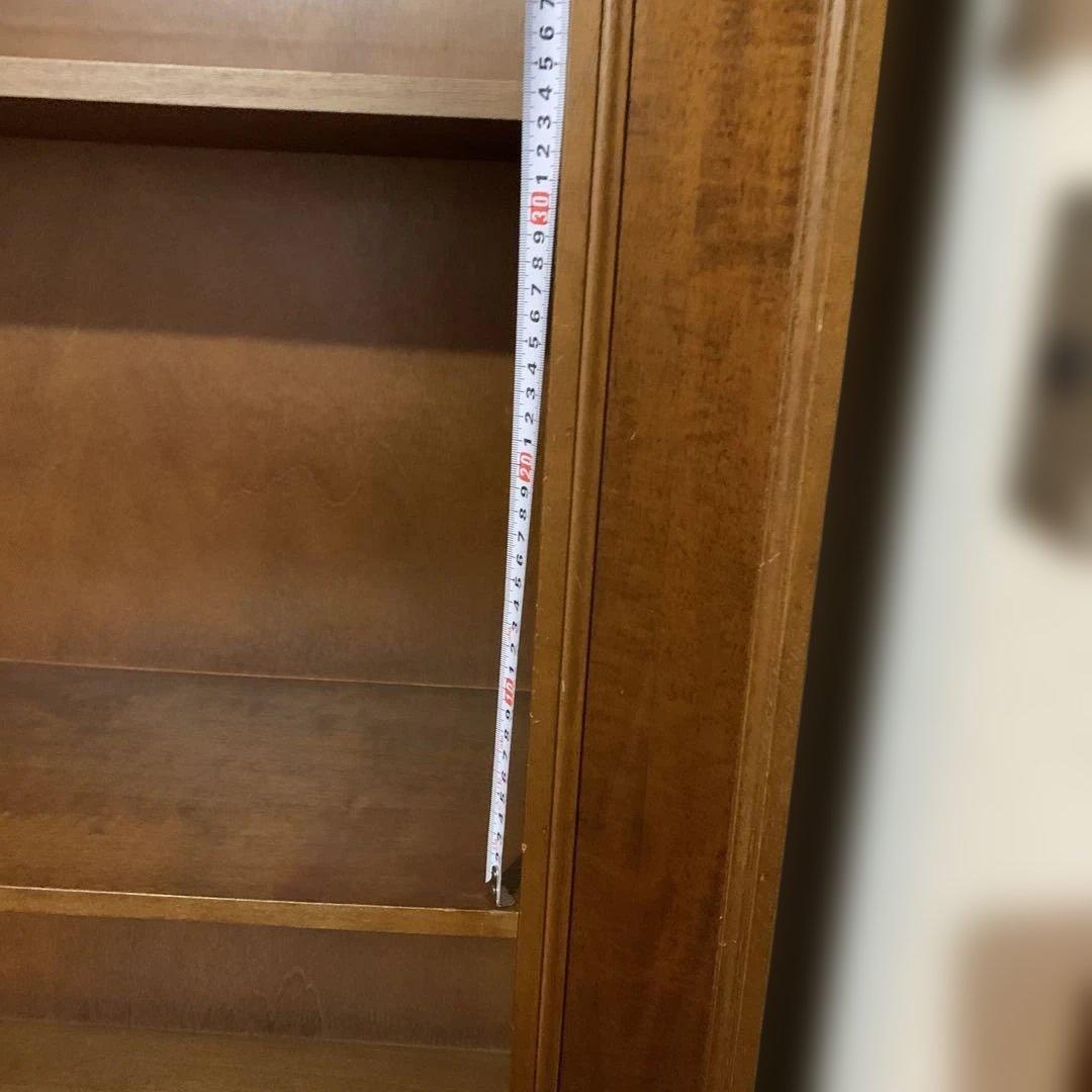 【昭和レトロ】ブックシェルフ 飾り棚 本棚 ダークブラウン