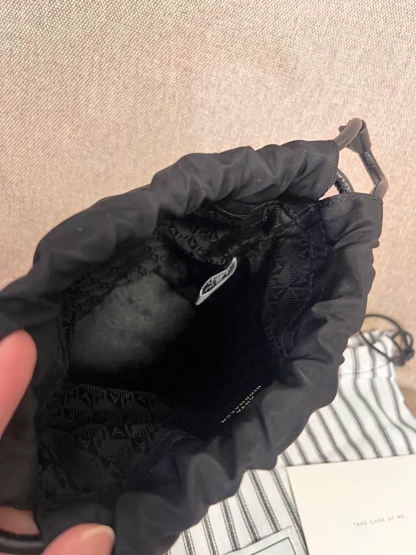 アニヤハインドマーチ eyes ドローストリングポーチ　巾着