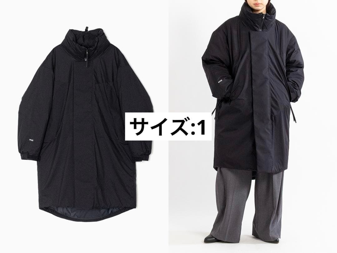 【新品タグ付】25AW HYKE PERTEX PUFF PARKA 黒サイズ1