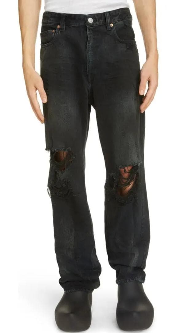 パンツ Balenciaga Destroyed Knee Baggy Jeans S