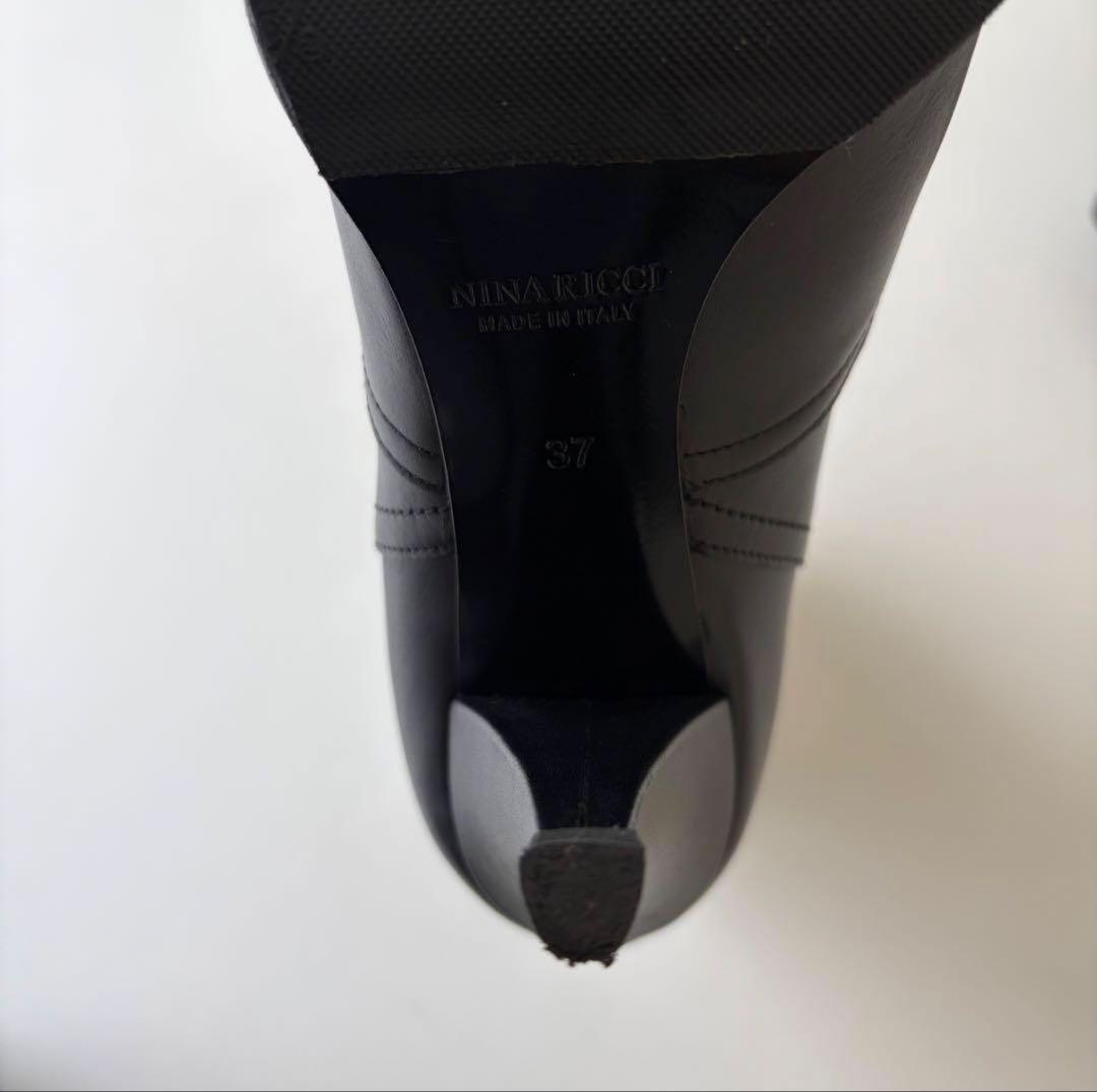 NINARICCI ニナリッチ ウエスタン ブーツ ピンヒール レザー 本革