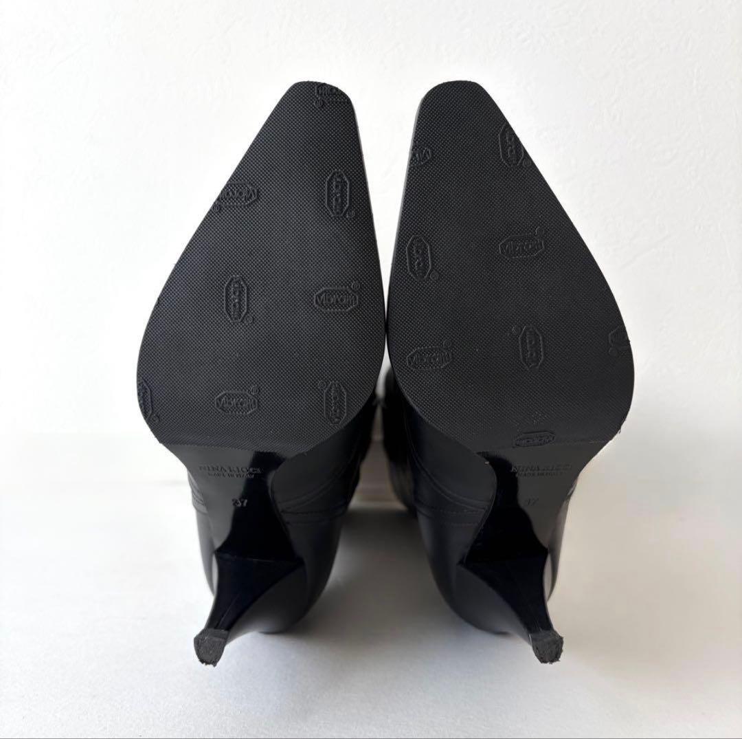 NINARICCI ニナリッチ ウエスタン ブーツ ピンヒール レザー 本革