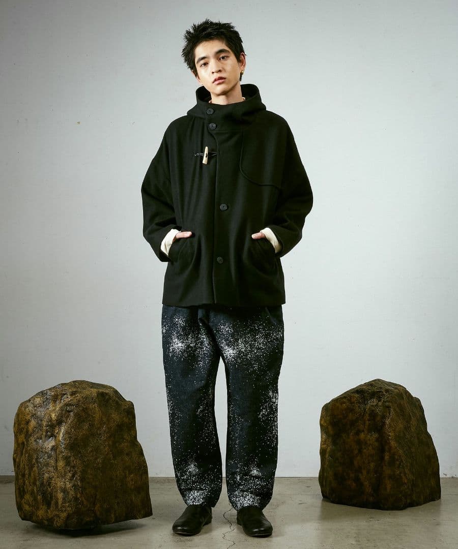 Dulcamara ドゥルカマラ メルトンダッフルショートCT 黒 ユニセックス