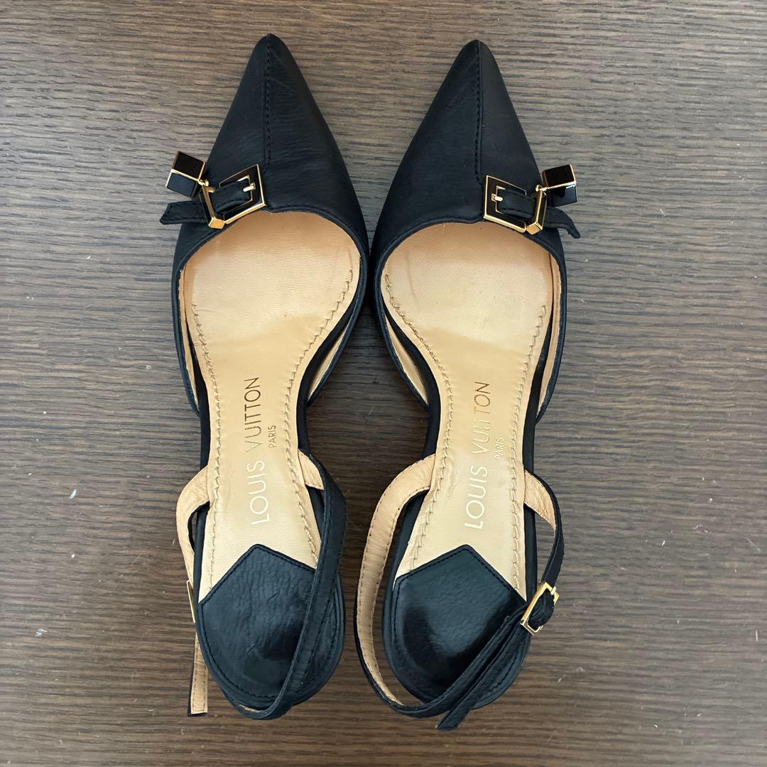 LOUIS VUITTON ブラック ハイヒールパンプス　37（24cm）