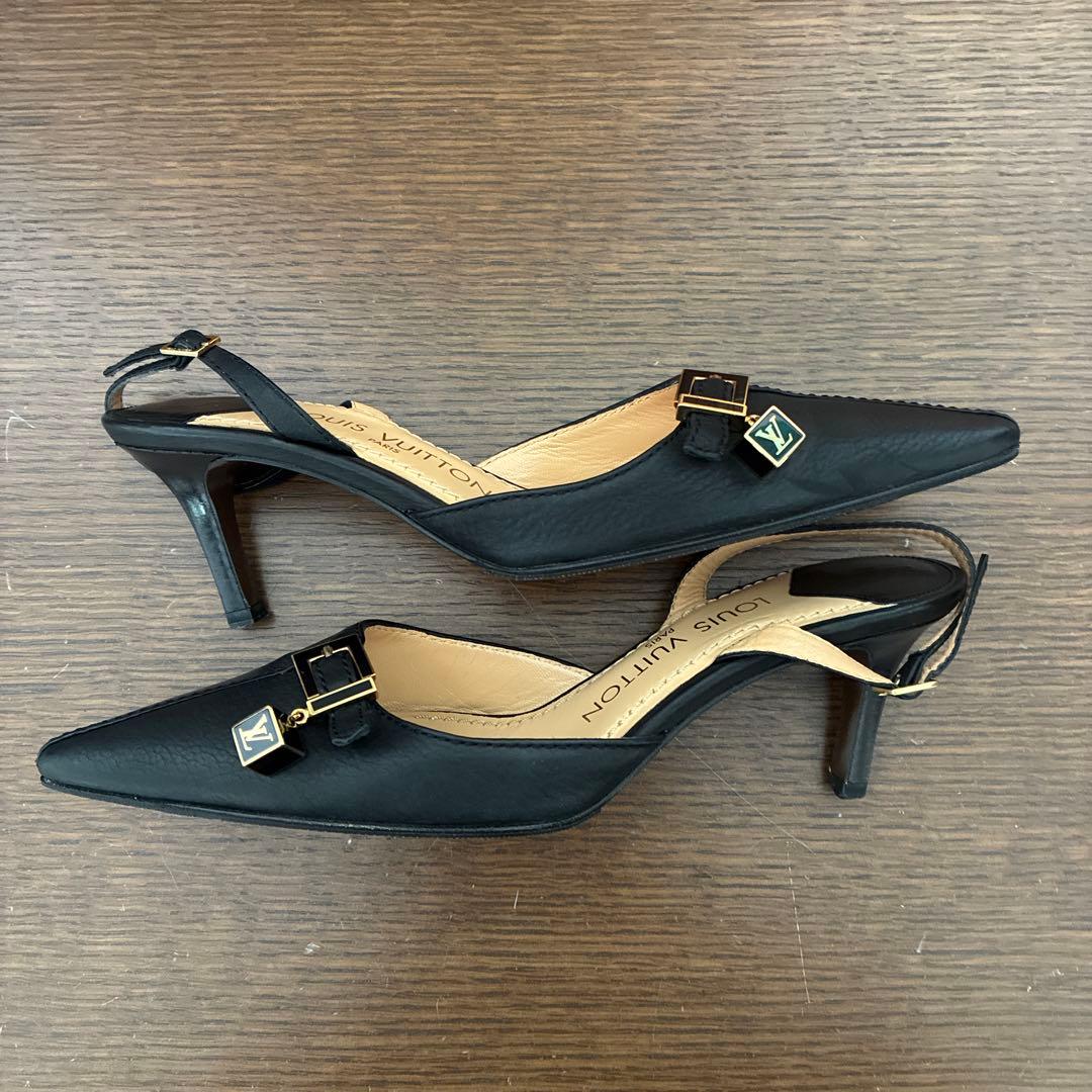 LOUIS VUITTON ブラック ハイヒールパンプス　37（24cm）