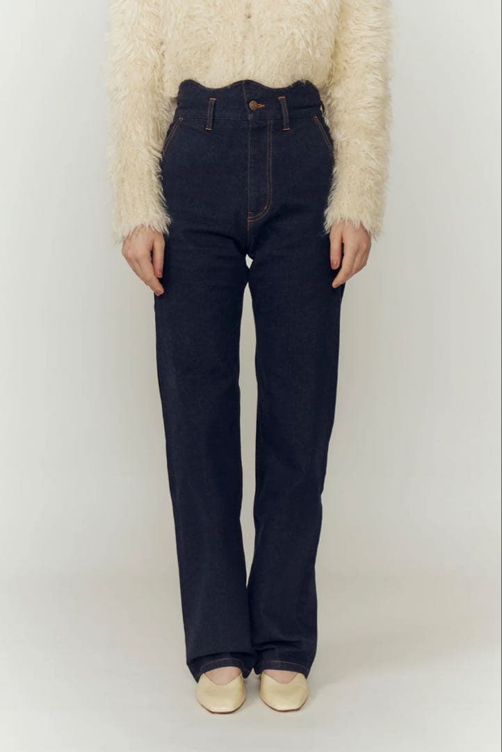 パンツ eaphi 2025 WAVE DESIGN HIGH WAIST DENIM