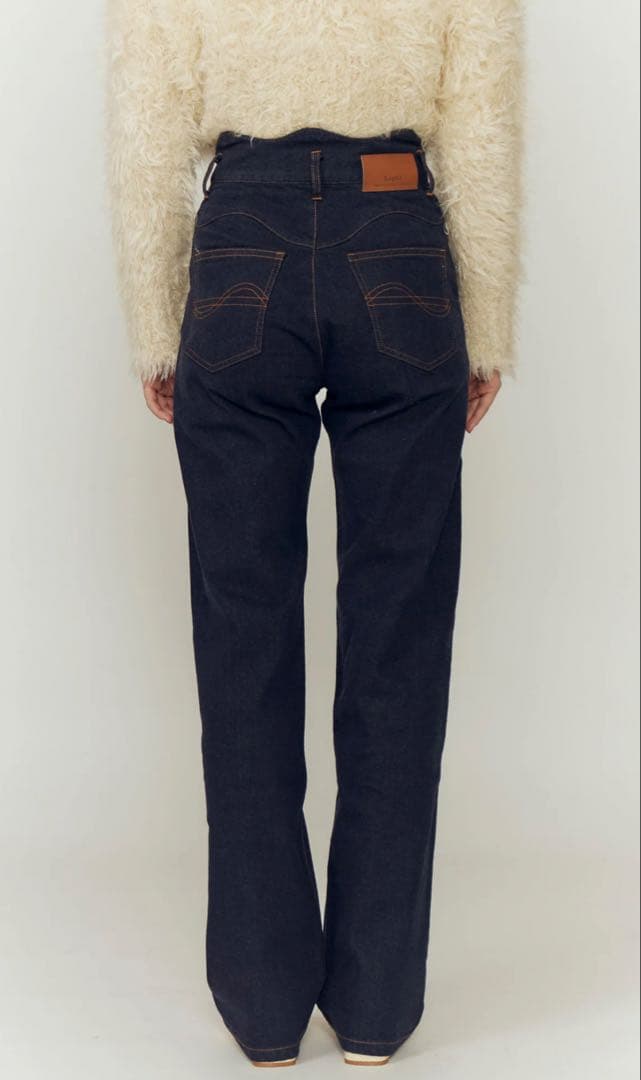 パンツ eaphi 2025 WAVE DESIGN HIGH WAIST DENIM