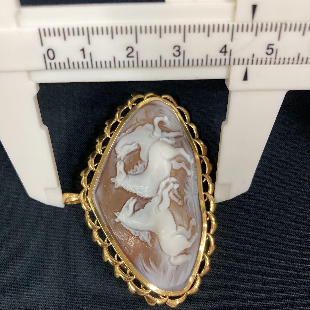 ち*ん様 シェルカメオブローチ(留め具K18)